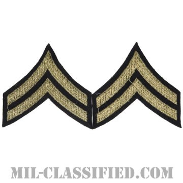 伍長（Corporal (CPL)）[ウール・フェルト生地刺繍タイプ/階級章（1920-1942）/パッチ/ペア（2枚1組）/中古1点物]画像