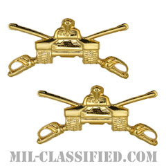 機甲科章（Armor）[カラー/兵科章（将校用）/バッジ/ペア（2個1組）]の画像