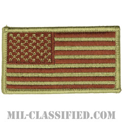 星条旗 OCP ブラウン刺繍（フォワード）（USA Flag (Forward)）[ベルクロ付パッチ]画像