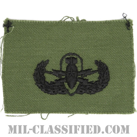 爆破物処理章 (シニア)（Explosive Ordnance Disposal (EOD), Badge, Senior）[サブデュード/1960s/コットン100％/パッチ]の画像