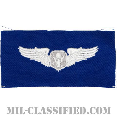 航空機搭乗員章 (将校用エアクルー)（Air Force Officer Aircrew Badge）[カラー/空軍ブルー生地/パッチ]の画像