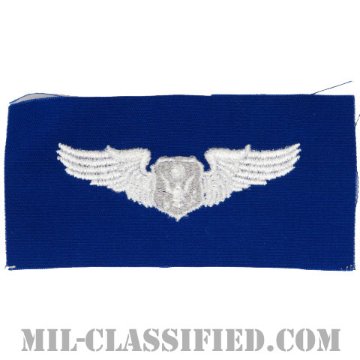 航空機搭乗員章 (将校用エアクルー)（Air Force Officer Aircrew Badge）[カラー/空軍ブルー生地/パッチ]画像