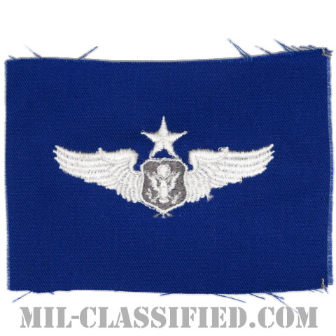 航空機搭乗員章 (将校用シニア・エアクルー)（Air Force Officer Senior Aircrew Badge）[カラー/空軍ブルー生地/パッチ]の画像