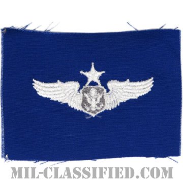 航空機搭乗員章 (将校用シニア・エアクルー)（Air Force Officer Senior Aircrew Badge）[カラー/空軍ブルー生地/パッチ]画像