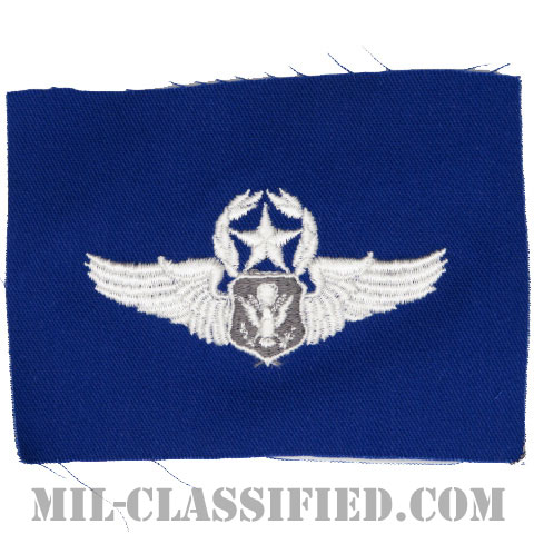航空機搭乗員章 (将校用マスター・エアクルー)（Air Force Officer Master Aircrew Badge）[カラー/空軍ブルー生地/パッチ]画像