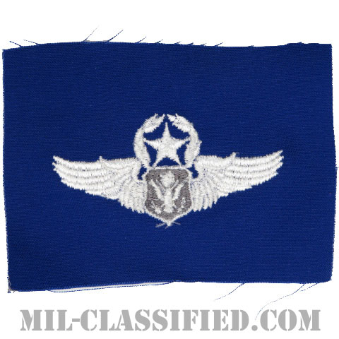 航空機搭乗員章 (将校用マスター・エアクルー)（Air Force Officer Master Aircrew Badge）[カラー/空軍ブルー生地/パッチ]画像
