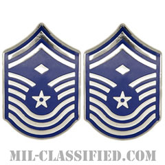 先任最上級曹長（First Sergeant (E-9)）[カラー/空軍階級章（-1991）/バッジ/ペア（2個1組）]画像