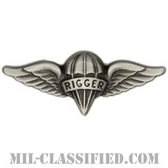 パラシュート整備士 (パラシュートリガー)（Parachute Rigger Badge）[カラー/燻し銀/バッジ]画像