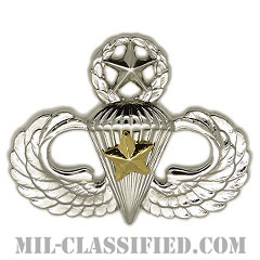 戦闘空挺章 (マスター) 降下5回（Combat Parachutist Badge, Master, Five Jump）[カラー/鏡面仕上げ/バッジ]の画像