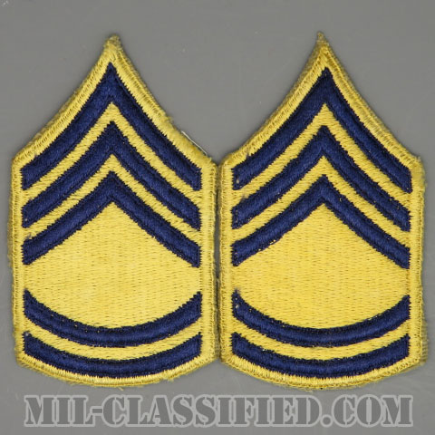 一等軍曹 (戦闘員)（Sergeant First Class (SFC) Combat）[カットエッジ/階級章（1948-1951）/パッチ/ペア（2枚1組）]画像