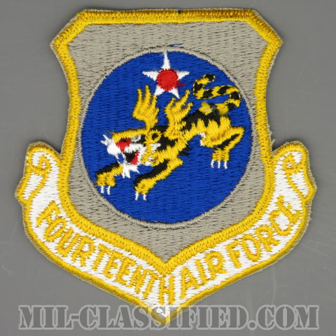 第14空軍（Fourteenth Air Force）[カラー/カットエッジ/パッチ/1960s/4インチ規格]の画像
