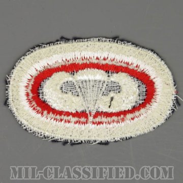 空挺コマンド (空挺章刺繍)（Airborne Command, Parachutist Badge）[カラー/カットエッジ/オーバルパッチ/1点物]の画像