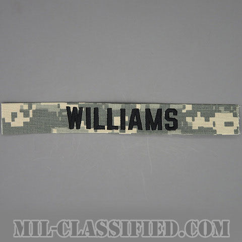 WILLIAMS [UCP（ACU）/ブラック刺繍/ネームテープ/縫い付け用パッチ]画像