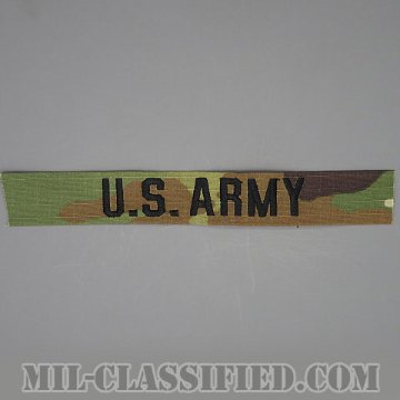 U.S.ARMY [OCP/ブラック刺繍/ネームテープ/縫い付け用パッチ]画像