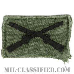 歩兵科章（Infantry Branch Insignia）[サブデュード/兵科章/1960s/コットン100％/パッチ/中古1点物]の画像