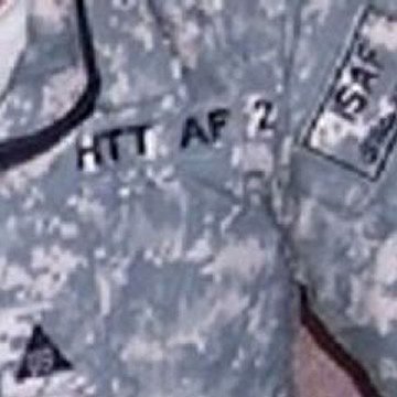 HTT AF 2（Human Terrain Teams Afghanistan 2/アフガニスタン第2人文調査チーム(バグラム)） [UCP（ACU）/ブラック刺繍/ネームテープ/ベルクロ付パッチ]画像