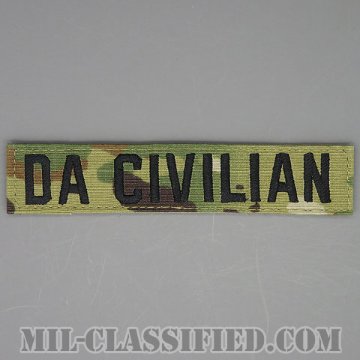 DA CIVILIAN（Department of The Army Civilians/アメリカ合衆国陸軍省民間・軍属・非戦闘員） [OCP（7C）/ブラック刺繍/ネームテープ/ベルクロ付パッチ]の画像