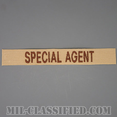 SPECIAL AGENT（Office of Special Investigations(OSI)/アメリカ空軍特別捜査局特別捜査官） [デザート/空軍ネームテープ/パッチ]の画像