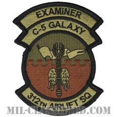 第312空輸隊 (イグザミナー:審査官)（312th Airlift Squadron, Examiner）[OCP/メロウエッジ/ベルクロ付パッチ]の画像