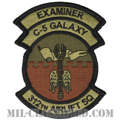 第312空輸隊 (イグザミナー:審査官)（312th Airlift Squadron, Examiner）[OCP/メロウエッジ/ベルクロ付パッチ]画像