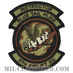 第37空輸隊 (インストラクター:指導者)（37th Airlift Squadron, Instructor）[OCP/メロウエッジ/ベルクロ付パッチ]の画像