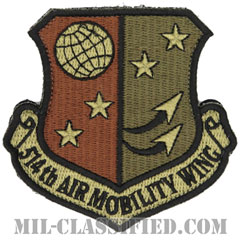 第514航空機動航空団（514th Air Mobility Wing）[OCP/カットエッジ/ベルクロ付パッチ]の画像
