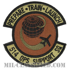 第514作戦支援隊（514th Operations Support Squadron）[OCP/カットエッジ/ベルクロ付パッチ]画像