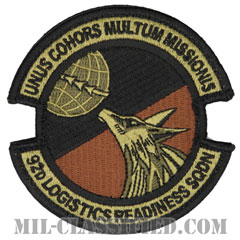 第92兵站即応隊（92nd Logistics Readiness Squadron）[OCP/メロウエッジ/ベルクロ付パッチ]画像