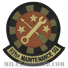 第931整備隊（931st Maintenance Squadron）[OCP/メロウエッジ/ベルクロ付パッチ]画像