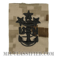 海軍最先任上等兵曹（Master Chief Petty Officer of the Navy）[NWU Type2（AOR1）/ユニフォーム・パーカー用スライドオン階級章]の画像
