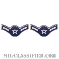 二等空兵（Airman）[カラー/空軍階級章/バッジ/ペア（2個1組）]画像