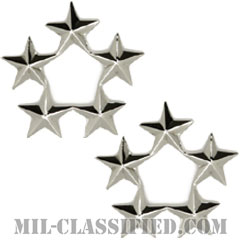 元帥（General of the Army）[カラー/階級章/レギュラー（コート）サイズ/バッジ/ペア（2個1組）]の画像