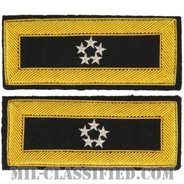 元帥（General of the Army）[ASU用ショルダーボード階級章（男性用）/金モール刺繍/ペア（2枚1組）]画像