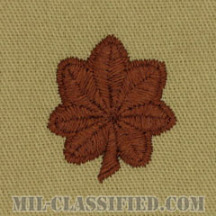 少佐（Major (MAJ)）[デザート/階級章/パッチ/ペア（2枚1組）]の画像