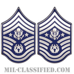 空軍最先任上級曹長（Chief Master Sergeant of the Air Force (CMSAF)）[カラー/空軍階級章/バッジ/ペア（2個1組）]画像