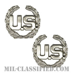 U.S.章（U.S. Letters Insignia）[カラー/空軍最先任上級曹長用U.S.章/バッジ/ペア（2個1組）]の画像