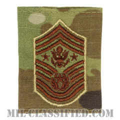 空軍最先任上級曹長（Chief Master Sergeant of the Air Force (CMSAF)）[OCP（7C）/ゴアテックスパーカー用スライドオン空軍階級章]の画像