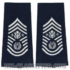 空軍最先任上級曹長（Chief Master Sergeant of the Air Force (CMSAF)）[空軍ブルー/ショルダー階級章/ロングサイズ肩章/ペア（2枚1組）]画像