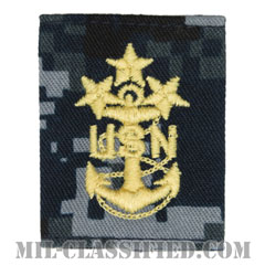 海軍最先任上等兵曹（Master Chief Petty Officer of the Navy）[NWU Type1/ゴアテックスパーカー用スライドオン階級章]画像