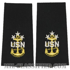 アメリカ海軍 袖章 上級上等兵曹 特殊戦コマンド章 - ネイビーシールズ(ネイビー/ゴールド) 実物 ミリタリーバッジ 最上級上等兵曹 - Wikipedia