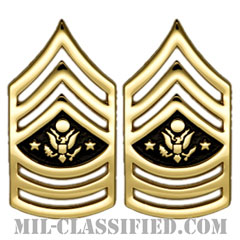 陸軍最先任上級曹長（Sergeant Major of the Army (SMA)）[カラー/階級章/バッジ/ペア（2個1組）]画像