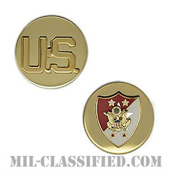 陸軍最先任上級曹長(先任下士官顧問)章（Sergeant Major of the Army (SMA)）[カラー/兵科章U.S.章セット（下士官用）/バッジ/ペア（2個1組）]の画像