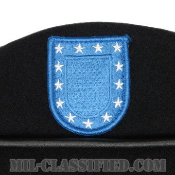 ブラックベレー (アメリカ陸軍)（Black Wool Beret）[ベレー帽/ベレーフラッシュ付]画像