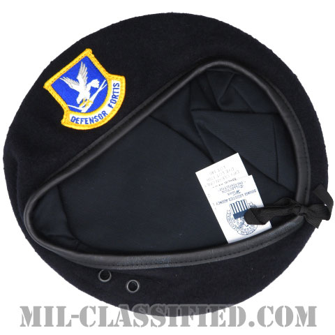 ダークブルーベレー (空軍警備隊 (セキュリティーフォース・下士官用))（Dark Blue Wool Beret）[ベレー帽/ベレーフラッシュ付/空気穴(アイレット)付]画像