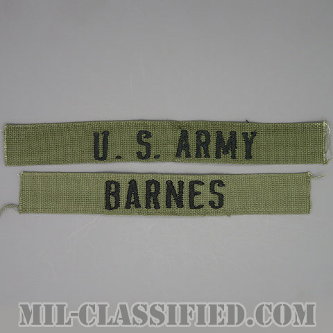 U.S.ARMY / BARNES[サブデュード/ネームテープ/パッチ/1点物（2枚セット）]の画像