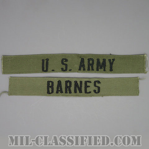 U.S.ARMY / BARNES[サブデュード/ネームテープ/パッチ/1点物（2枚セット）]画像