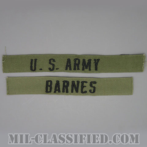 U.S.ARMY / BARNES[サブデュード/ネームテープ/パッチ/1点物（2枚セット）]の画像