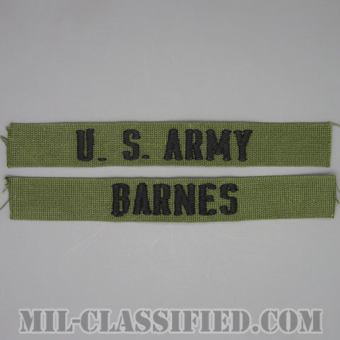 U.S.ARMY / BARNES[サブデュード/ネームテープ/パッチ/1点物（2枚セット）]の画像