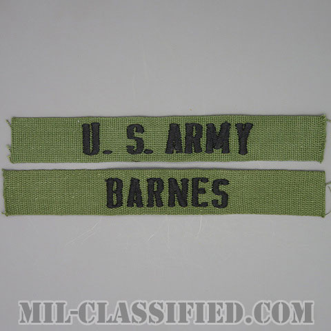 U.S.ARMY / BARNES[サブデュード/ネームテープ/パッチ/1点物（2枚セット）]の画像