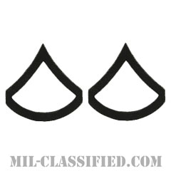 上等兵（Private First Class (PFC)）[サブデュード（ブラックメタル）/階級章/バッジ/ペア（2個1組）]の画像